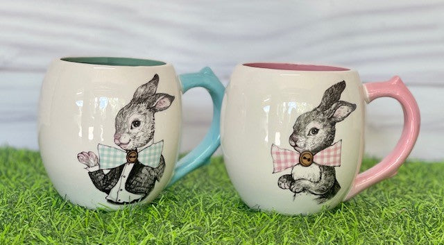 BLUE EASTER RABBIT MUG KTEM018