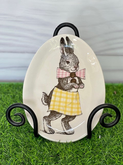 STANDING MRS RABBIT PLATE HTEM041 