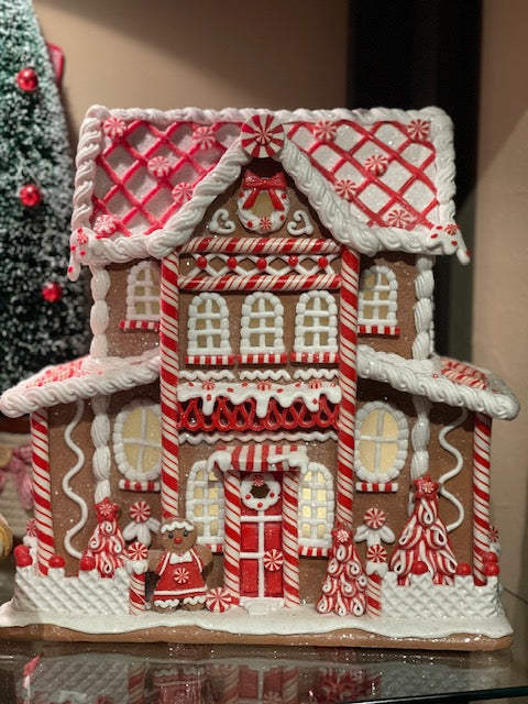 PEPPERMINT GINGERBREAD LED MANSION 4216259