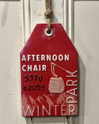 METAL SKI TAG WINTER PARK  WALL ART 4359003