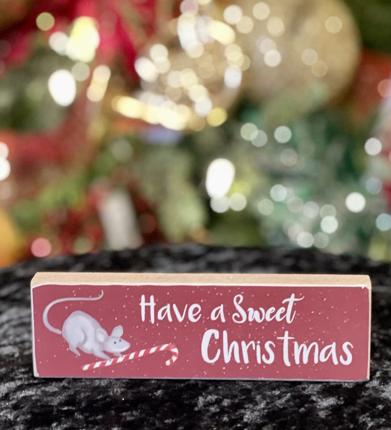 HAVE A SWEET CHRISTMAS MOUSE MINI BLOCK 36292