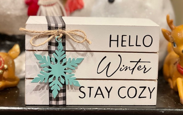 HELLO WINTER STAY COZY BLOCK X2520