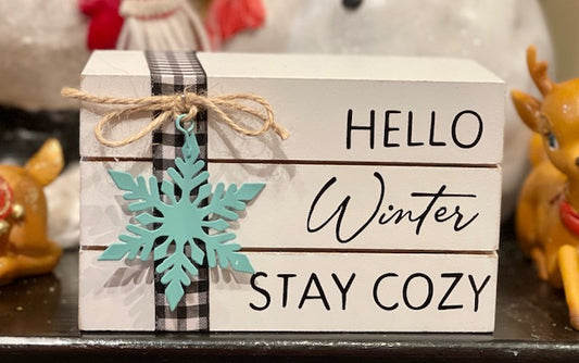HELLO WINTER STAY COZY BLOCK X2520