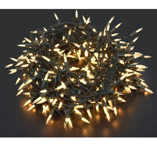 320 WARM WHITE PISELLO LED LIGHTS WITH GREEN CORD 32060/W