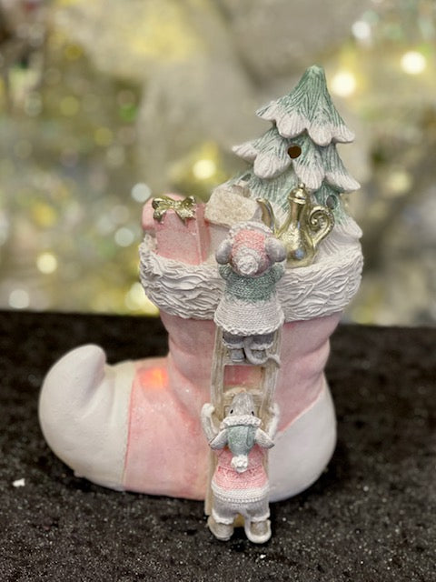 PASTEL MICE IN BOOT LED XMIC01C