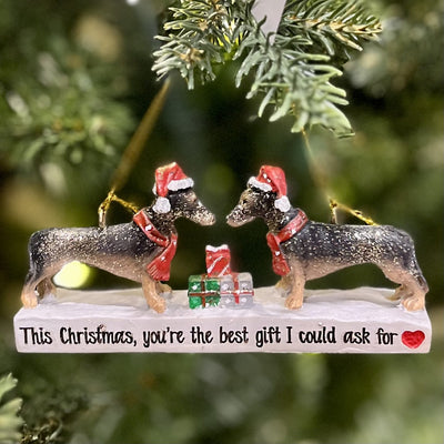 DACHSHUND BEST GIFT HANGING ORNAMENT XCD163