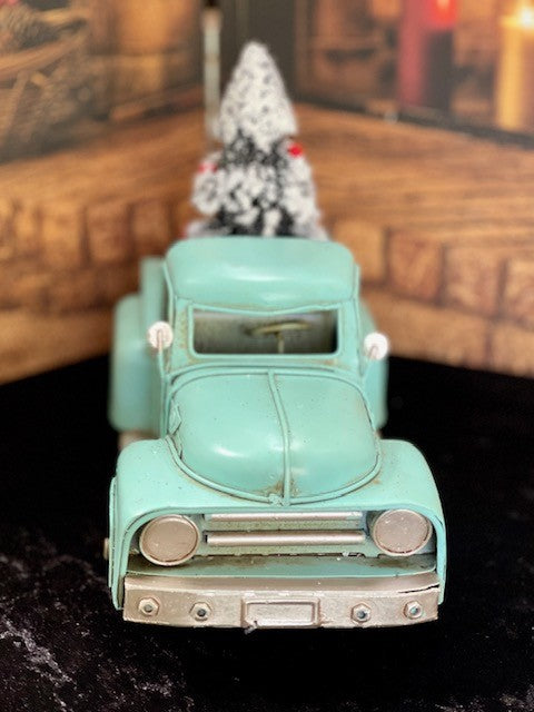 PALE BLUE OLD DODGE PICK UP 