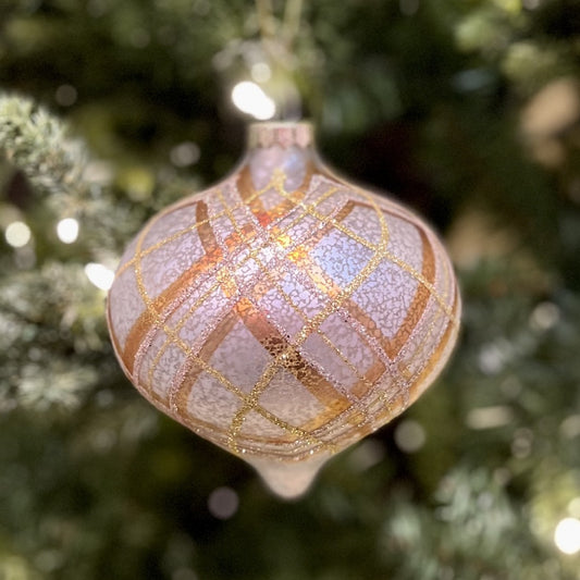 VINTAGE PLAID ONION ORNAMENT 4124567