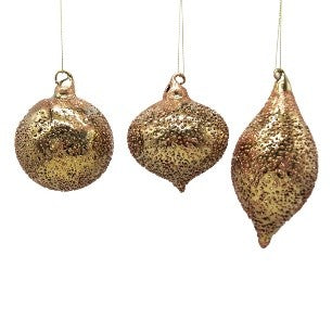 COPPER SPECKLE ROUND GLASS ORNAMENT XGFLWCZ3 