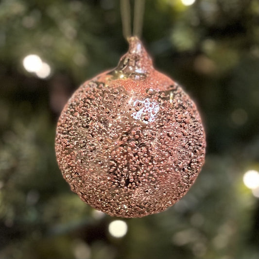 COPPER SPECKLE ROUND GLASS ORNAMENT XGFLWCZ3 