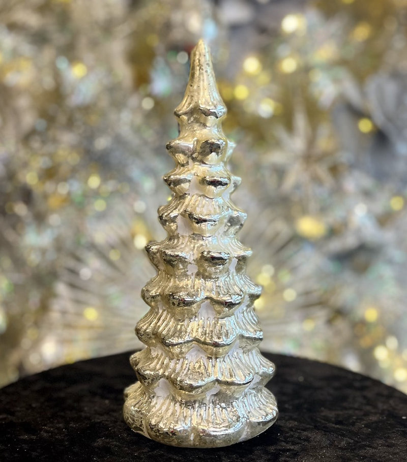 MERCURY GLASS TREE WITH SCALLOPED FINISH 4222846