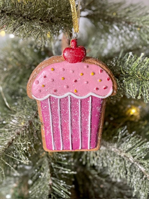 FROSTED CUPCAKE ORNAMENT XBO120