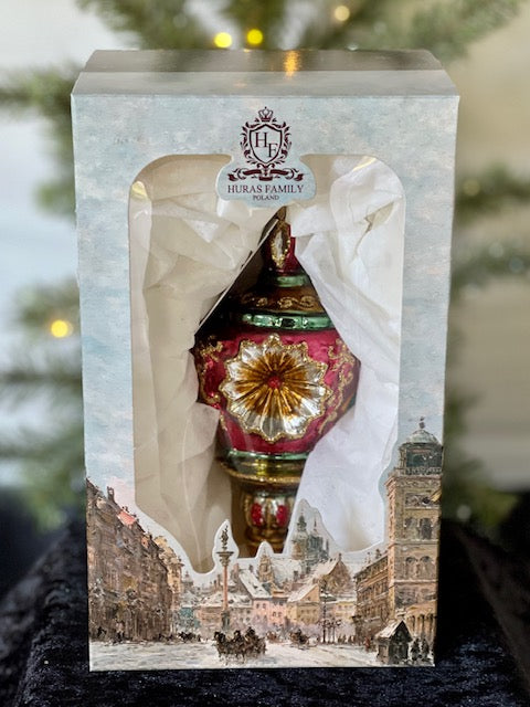 HURAS FAMILY GLASS ORNAMENT - GLISTENING REFLECTOR S209