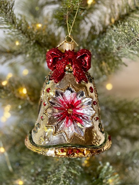 HURAS FAMILY GLASS ORNAMENTS - CHRISTMAS MAGIC BELL S221