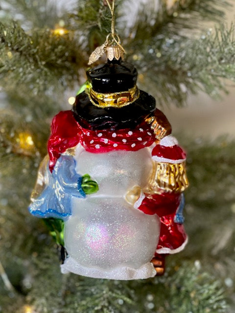 HURAS FAMILY GLASS ORNAMENTS - FROSTY FRIEND MAKES WINTER WARM S343