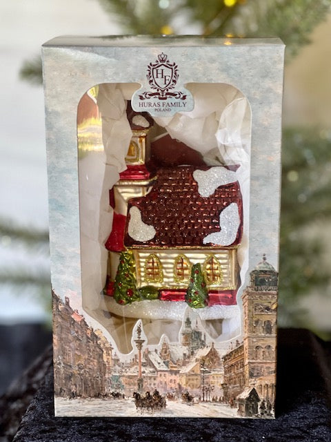 HURAS FAMILY GLASS ORNAMENTS - CHURCH S723