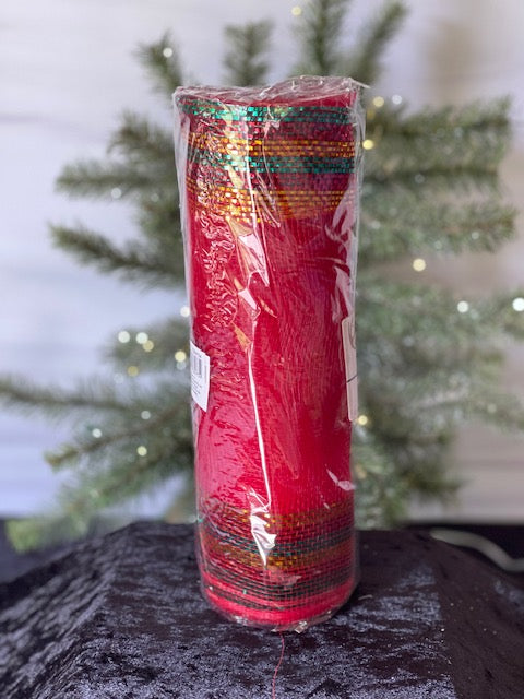 RED, GREEN & GOLD METALLIC 10M MESH ROLL X364734