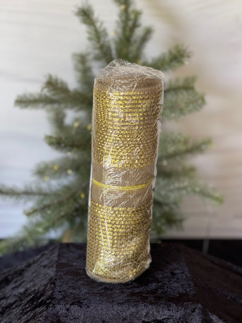 GOLD 10M METALLIC MESH ROLL X364741