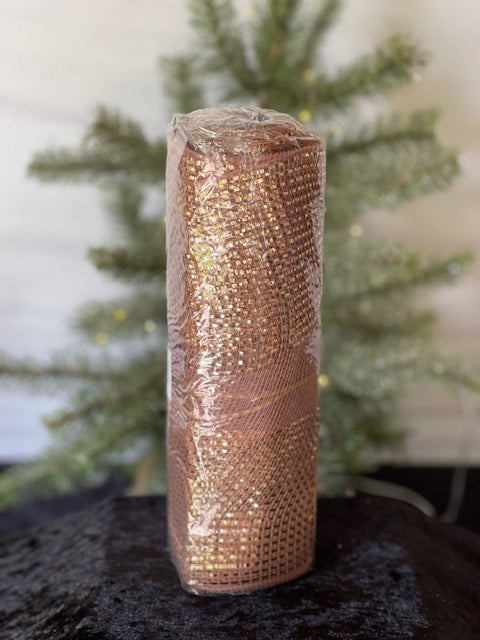 ROSE GOLD 10M METALLIC MESH ROLL X364741