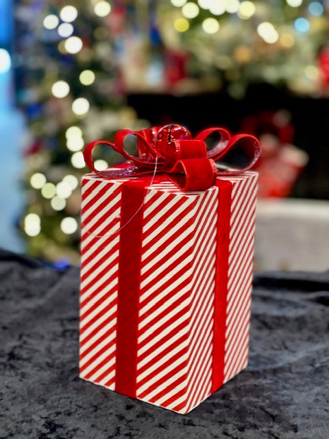 RED & WHITE STRIPED LARGE CHRISTMAS PRESENT 4202415
