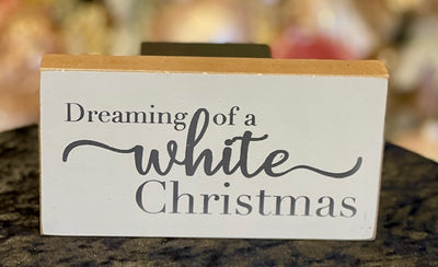 WHITE CHRISTMAS WHITE SIGN 34706