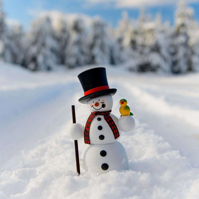 INCENSE SMOKER SNOWMAN WITH TOP HAT