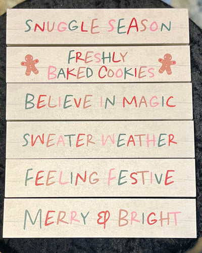 PASTEL CHRISTMAS WOODEN BLOCK SIGN [Cl:FEELING FESTIVE]