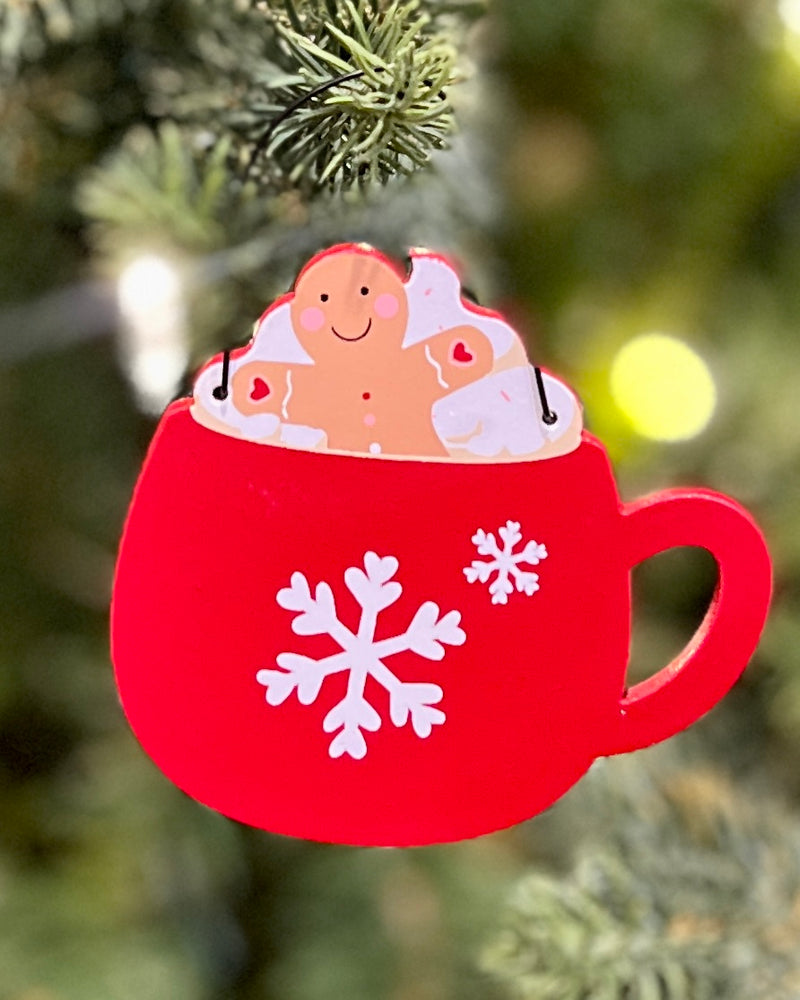 MINI HANGING WOOD ORNAMENTS [Cl:COCOA MUG]