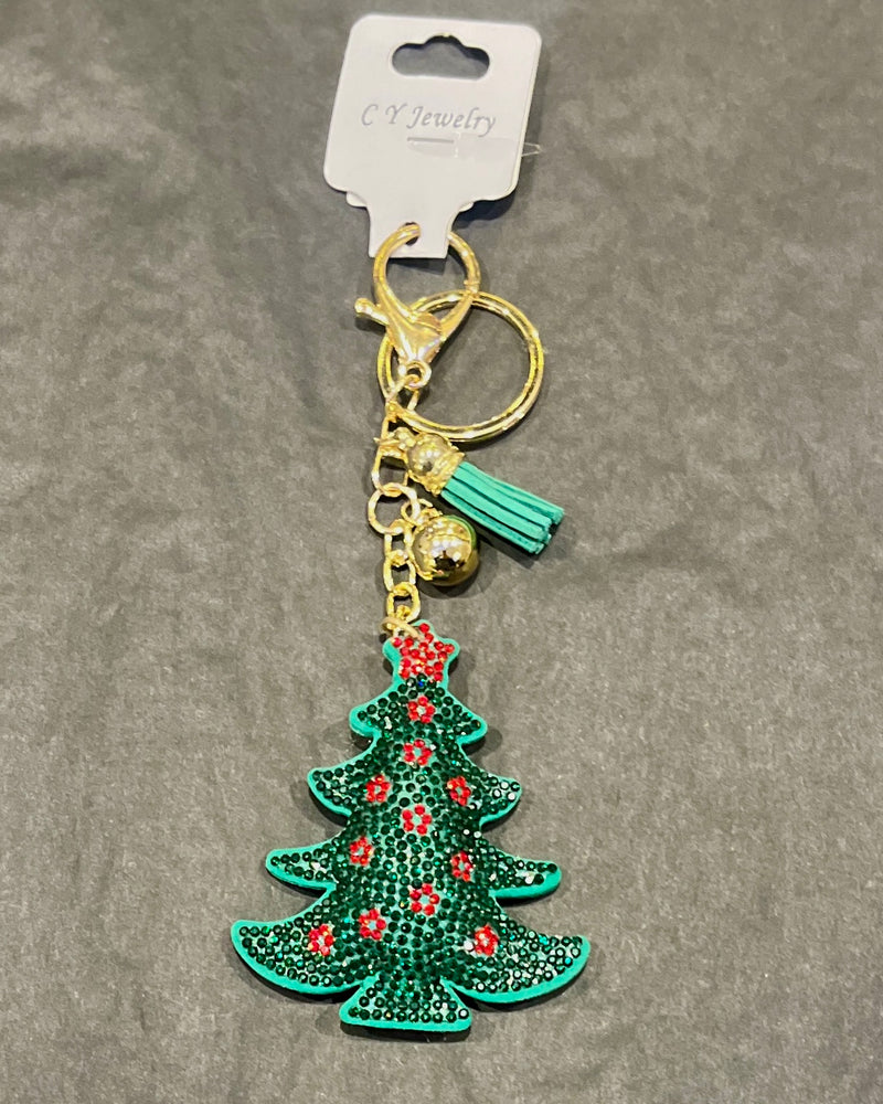 CHRISTMAS BLING TREE KEYRING