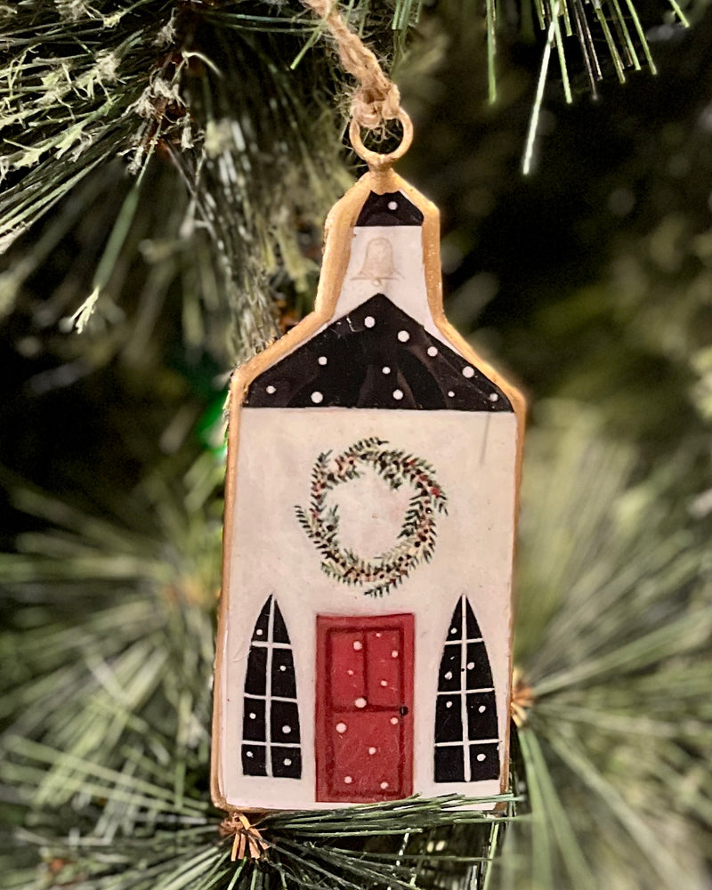 WHITE CHURCH FLAT ORNAMENT LT0144