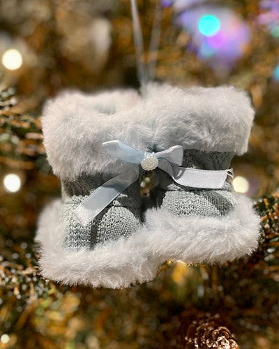 BLUE BABY BOOTIES ORNAMENT X375570