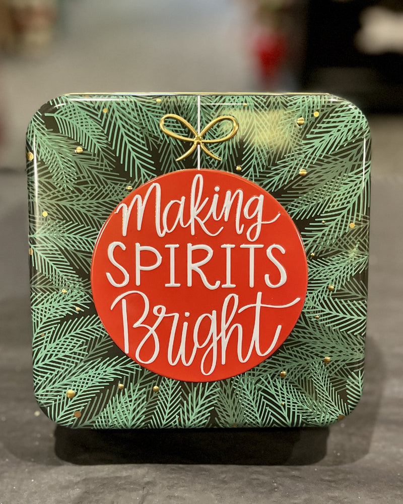 MAKING SPIRITS BRIGHT BISCUIT TIN X371763