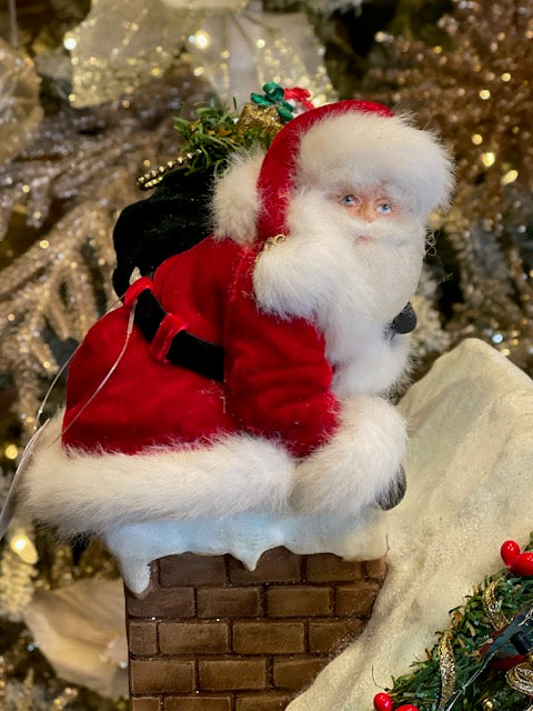 KATHERINE'S COLLECTION - SANTA IN CHIMNEY LED COUNTDOWN 28-428277