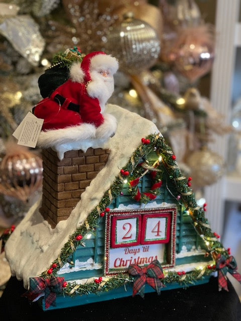 KATHERINE'S COLLECTION - SANTA IN CHIMNEY LED COUNTDOWN 28-428277