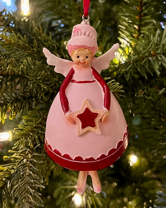 PINK ANGEL WITH STAR ORNAMENT RTM612