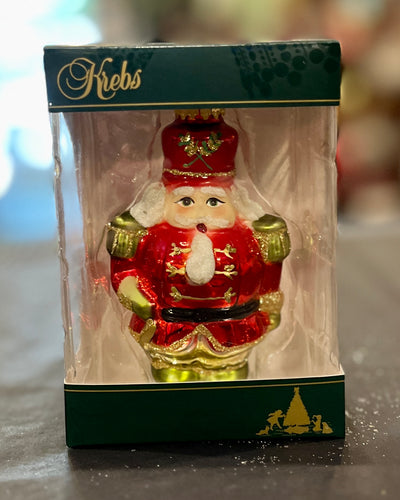 NUTCRACKER GLASS HANGING ORNAMENT 76500A