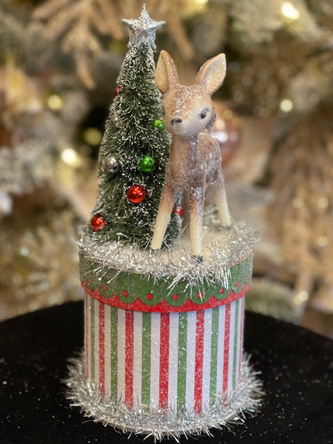 VINTAGE BAMBI TREE ON STRIPE BOX 4416193