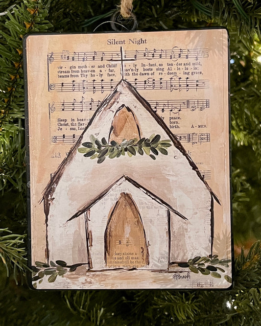 SILENT NIGHT SHEET MUSIC DISC HANGING ORNAMENT 4421331