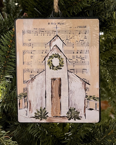 O'HOLY NIGHT SHEET MUSIC DISC HANGING ORNAMENT 4421331