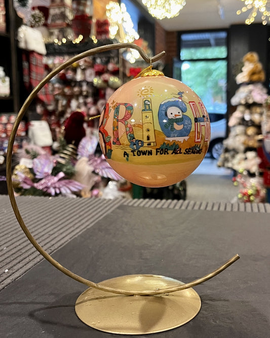 GOLD ORNAMENT STAND W/ SOLID BASE