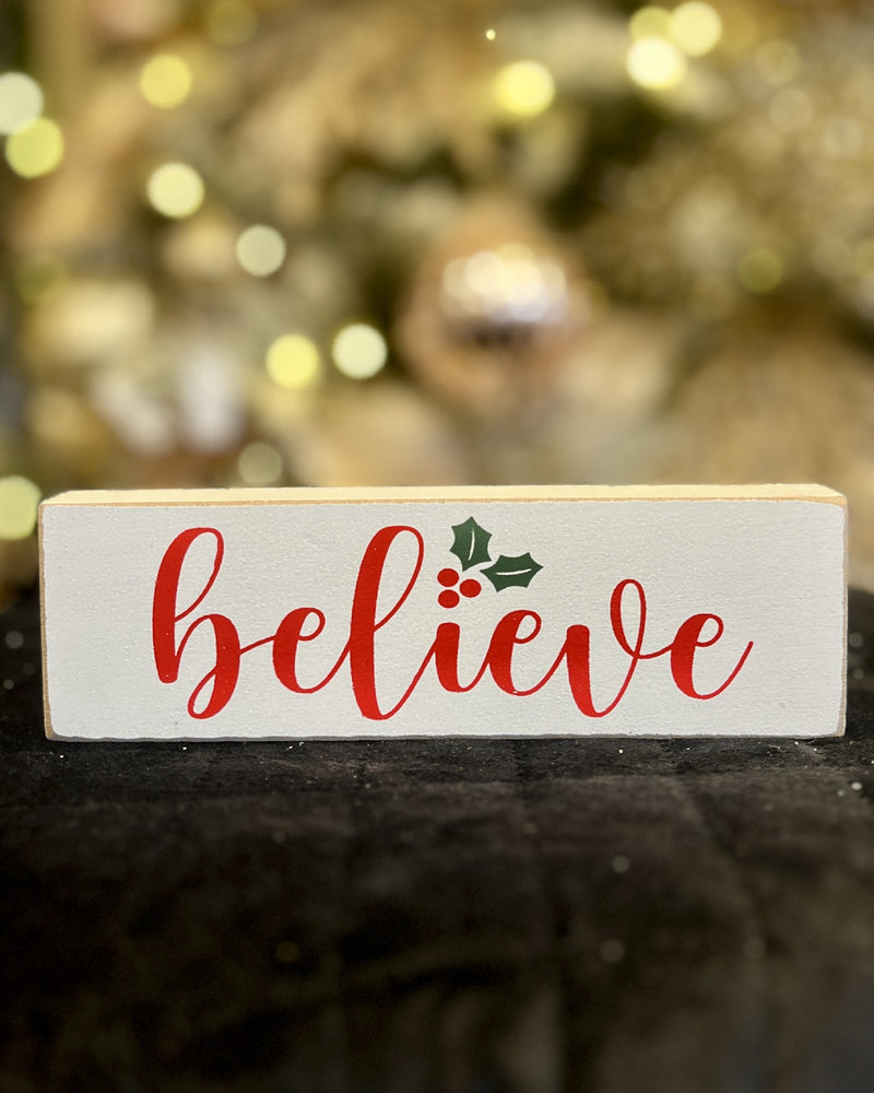 BELIEVE WOODEN BLOCK 37160