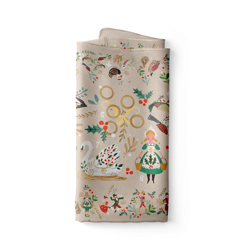 12 DAYS OF CHRISTMAS COTTON TABLE RUNNER DXN004