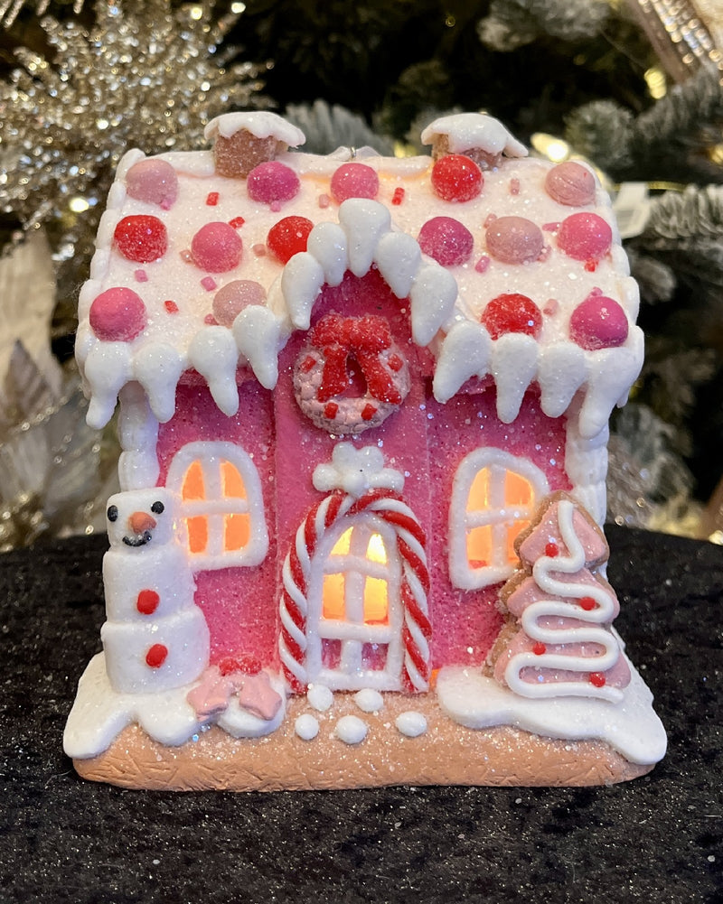 PINK GINGERBREAD HOUSE PITCHED ROOF 4416250