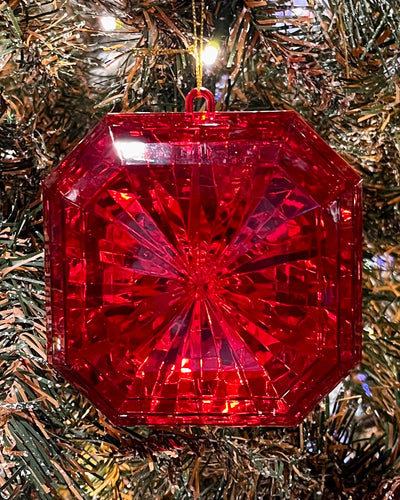 RED ACRYLIC JEWEL ORNAMENT X381137