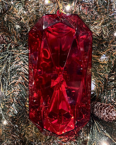 LARGE RED ACRYLIC JEWEL ORNAMENT X381120