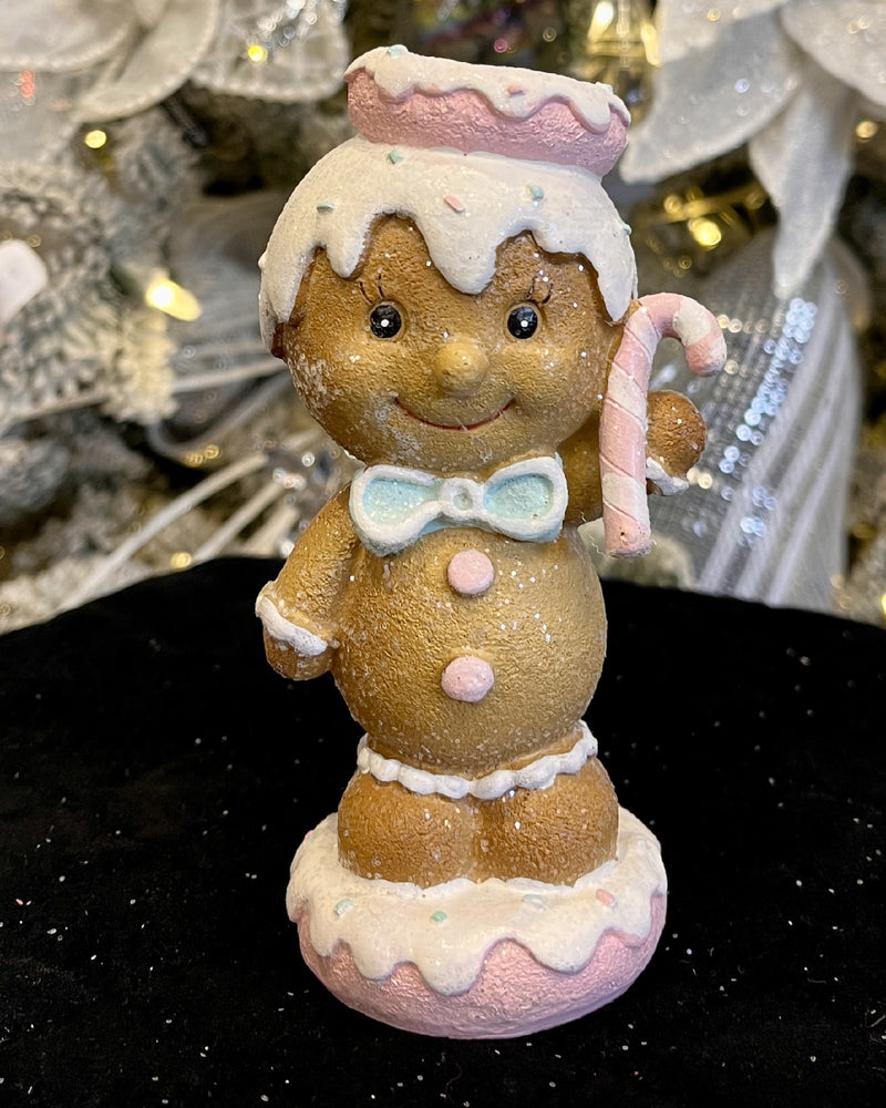 PASTEL STANDING GINGERBREAD MAN WITH CANDYCANE XSWT36