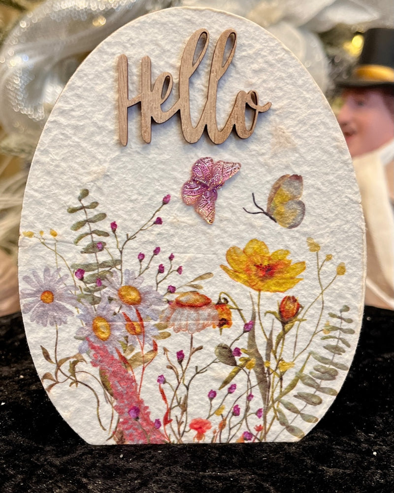 EASTER EGG FLOWER TABLE TOP SIGN EA08520