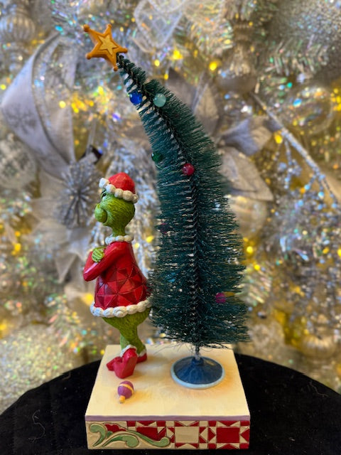 JIM SHORE GRINCH ARMS CROSSED WITH BRISTLE TREE 617065