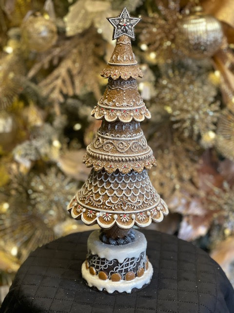 GINGERBREAD TIERED TREE 42CM RS01-10 