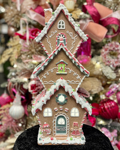 3 TIER TRADITIONAL GINGERBREAD HOUSE LED HOS25-036 